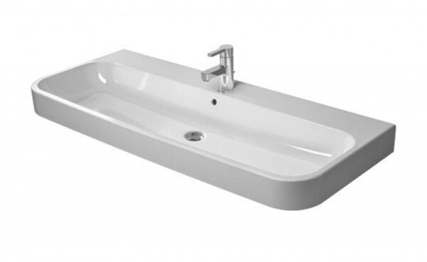 DURAVIT - Happy D.2 Umyvadlo 120x51 cm, s přepadem, otvor pro baterii, bílá 2318120000