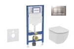 GEBERIT - Duofix Set předstěnové instalace, klozetu Tesi a sedátka softclose, tlačítko Sigma30, matný chrom/chrom SANI11CD2114