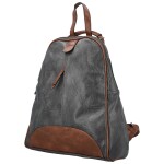 Trendy dámský koženkový kabelko-batůžek Lykos, šedý