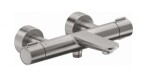 DURAVIT - Wave Termostatická vanová baterie, kartáčovaný nerez WA5220000070
