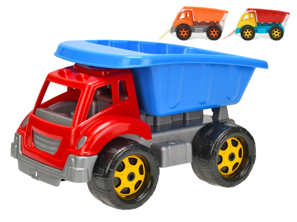 Auto stavební sklápěčka plast na volný chod 3 barvy 19x18x26cm 12m+