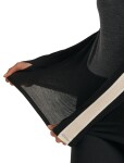 Dámské merino tričko s dlouhým rukávem ICEBREAKER Wmns 200 Oasis+ LS High Neck, Black/Jet Heather/Undyed/Cb velikost: M