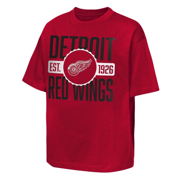 Outerstuff Dětské tričko Detroit Red Wings NHL Shot Speed Short Sleeve Elevated Velikost: Dětské L (158 – 164)