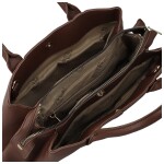 Luxusní dámská koženková kabelka do ruky Coveri Korina, coffee