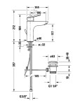 DURAVIT - DuraStyle Basic Umyvadlová baterie s výpustí, chrom N11020001010