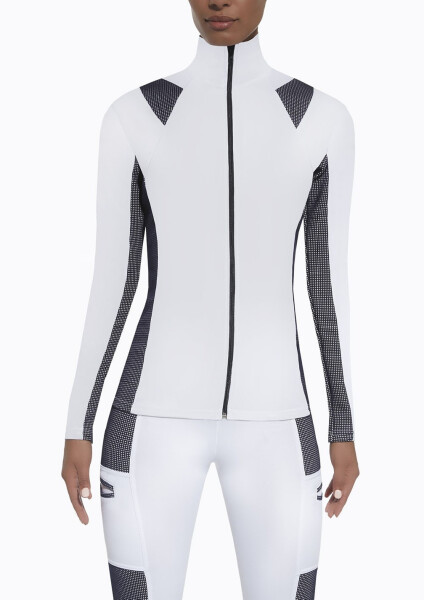 Mikina Passion Blouse - Bas Bleu XL bílá