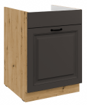 Spodní skříňka pod dřez Stilo 60 ZL 1S BB - Premium Box Barva korpusu: Dub artisan, Barva dvířek: Clay Grey