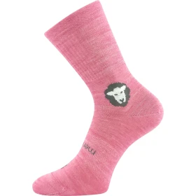 VOXX Ponožky dětské anatomicky tvarované BAREFOOTIK MERINO se stříbrem RŮŽOVÉ (3 páry) 35-38 124991