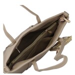 Trendy dámská koženková kabelka na rameno Felicia, tmavě béžová