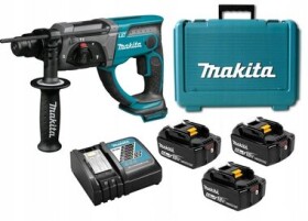 Makita DHR202RTE3 / Aku Vrtací kladivo / 18V / 1200 ot-min / 4.000 úderů-min / 1.9J / SDS-Plus / 3x 5.0 Ah (DHR202RTE3)