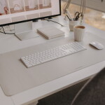 Eulenschnitt Podložka na pracovní stůl Heart Cream 80 x 40 cm, krémová barva, textil