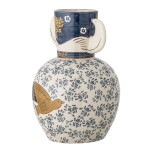 Bloomingville Keramická váza Hezha Blue, modrá barva, keramika