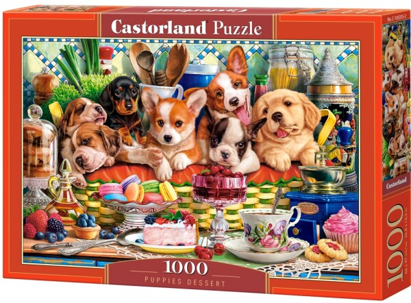 Puzzle Castorland 1000 dílků - Puppies Dessert