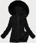 Černá dámská zimní plus size bunda s kapucí S'west (B8300-1) odstíny černé 50