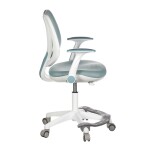 Dětská židle, výškově nastavitelná, modrá síťovina, KA-C806 BLUE