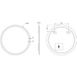 SAPHO - NYX kulaté zrcadlo s LED osvětlením ø 80cm NY800