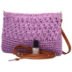 Stylová pletená crossbody kabelka Iraida, fialová