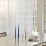 Ester & erik Svíčka Taper 32 cm – 48 Cornflower – set 2 ks, modrá barva, vosk