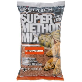 Bait-Tech Krmítková směs Super Method Mix Strawberry 2kg,Bait-Tech Krmítková směs Super Method Mix Strawberry 2kg