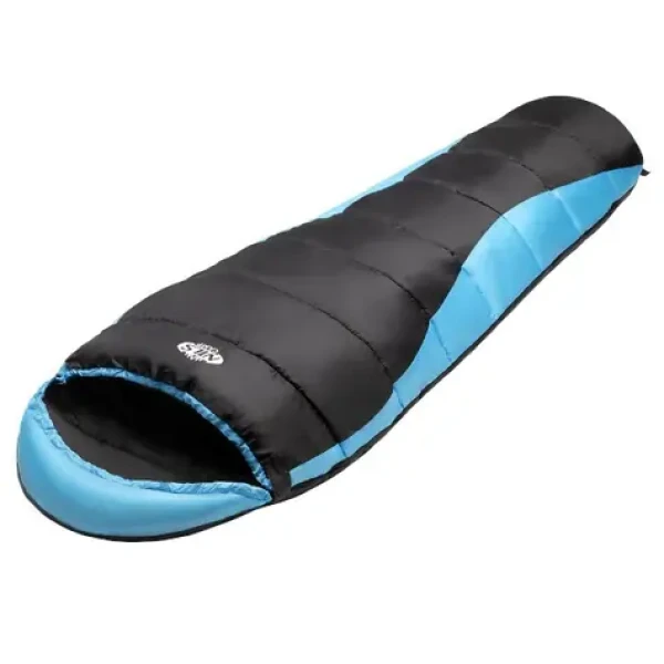 NILS Camp NC2012 černý/modrý / Spací pytel / 190+30 x 80 cm / 10 °C | -5 °C (5907695546484)