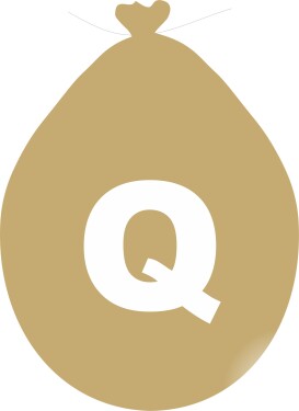 Balónek písmeno Q zlaté balonky.cz Balónek písmeno Q zlaté balonky.cz