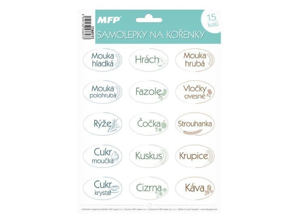 Samolepky na kořenky Mouka
