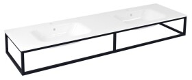 SAPHO - SKA konzole pod umyvadlo/desku 180x22x51cm, černá mat SKA880