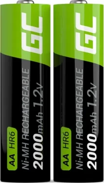 Green Cell Akumulátor AA (R6) 2000mAh / Nabíjecí baterie / AA / 2000 mAh / 2 ks (GR06)