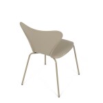 Židle jídelní, cappucino plast, čtyřnohá kovová podnož