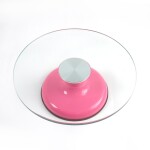 Cake star Otočný stojan skleněný růžový 30cm