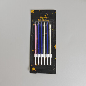 Cake star Dortové svíčky STAR 5 barevné 6ks