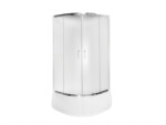 BESCO - Čtvrtkruhový sprchový kout MODERN 165 - Barva rámu - Chrom/Leštěný hliník (ALU), Rozměr A - 80, Rozměr B - 80, Rozměr C - 165, Směr zavírání - Univerzální Levé / Pravé, Výplň - Fume bezpečnostní sklo - 6 mm BD80CTVRT65CG