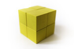 H-Učebnice Dřevěné krychle 4x4cm - žluté (8ks)
