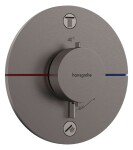 HANSGROHE - ShowerSelect Comfort Termostatická baterie pod omítku, pro 2 spotřebiče, kartáčovaný černý chrom 15556340
