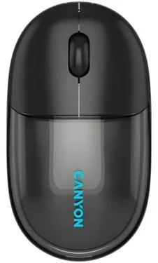 Canyon OnClick 24 černá / Bezdrátová optická myš / BT 5.1 + 2,4 GHz / 1200 dpi / 4 tlačítka / 500 mAh (CNS-CMSW24B)