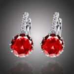Náušnice Swarovski Elements Bernadette Light Garnet, Červená
