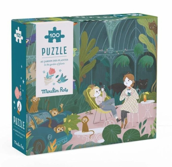 MOULIN ROTY Puzzle s lupou V zahradě - 100 pcs