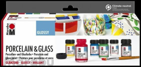 Marabu Porcelain Glass starter set - Glossy 6 x 15ml