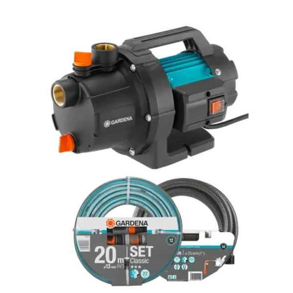 Gardena 09011-47 Zahradní čerpadlo 3000/4 BASIC - sada / 600 W / 3000 l/h / 3.5 bar / 7 m (09011-47)