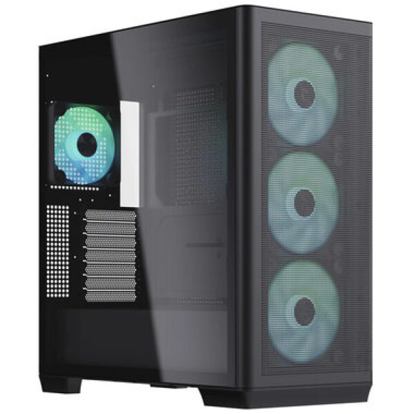 APNX C1 Mid-Tower ATX Case černá / ATX / 4x 120mm ARGB / bez zdroje / průhledná bočnice (C1-BK-V1)