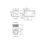 GROHE - Euro Ceramic WC kombi mísa, vario odpad, Rimless, Triple Vortex, alpská bílá 102489SH00