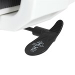 Židle kancelářská, tmavě šedá síťovina MESH, bílý plast, plastový kříž