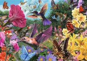 Trefl - Puzzle - Premium Plus Tea Time: Zahrada kolibříků