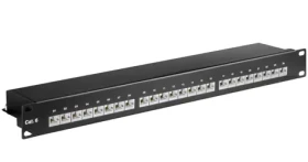MicroConnect 19" Patch Panel CAT6 RJ-45 24-portů černá (PP-014)