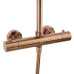 Sprchový systém SAT Aurum s termostatickou baterií broušený rose gold SATSSTKAURBRG SATSSTKAURBRG