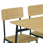 Jídelní set s 4 židlemi, 110x70x76cm, mdf, divoký dub, AUT-O2155 OAK