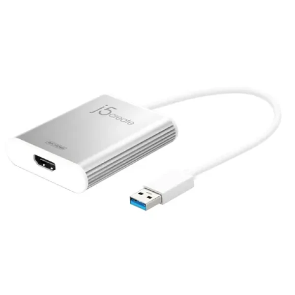 J5Create JUA354 stříbrná / Adaptér / USB-A na HDMI / max. 3840x2160 px (JUA354-N)