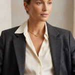 Náhrdelník z chirurgické oceli s propleteným uzlem Inés, Stříbrná 38 cm + 5 cm (prodloužení)