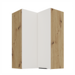Horní rohová skříňka Aria 60x60 GN-90 2F (90°) Barva korpusu: Černá, Barva dvířek: WH - Crystal white AFM