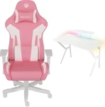 Genesis Nitro 710 + Holm 320 RGB růžovo-bílá / Herní křeslo a stůl / 120×60 cm (M-9120769)